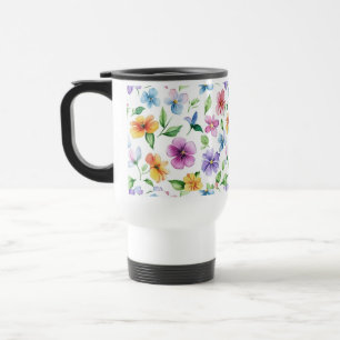 Caneca Térmica Flores Sublimação do Padrão Floral- 95652