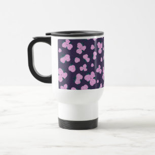 Caneca Térmica Flores vintage roxo escuro