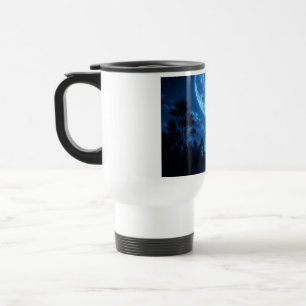 Caneca Térmica Floresta Celestial Iluminada pela Lua Estética Ref