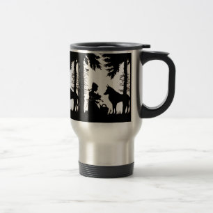 Caneca Térmica Florestas de Lobo de Capuchos Vermelho-Silhueta Pr