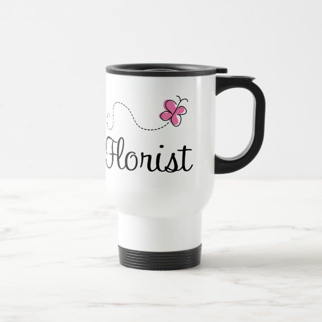 Caneca Térmica Florista cor-de-rosa bonito (Direita)