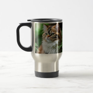 Caneca Térmica "Fluff and Cuddles: The Chubby Persian Cat"