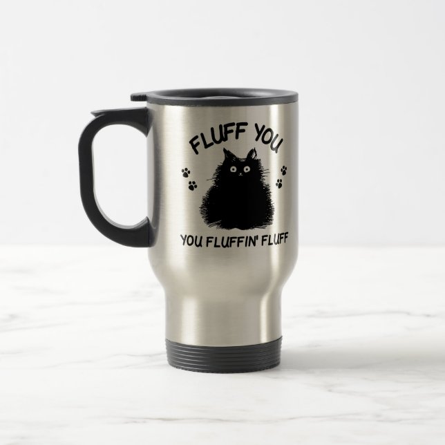 Caneca Térmica Fluff You You Fluffin Fluff Kitty Cat (Esquerda)