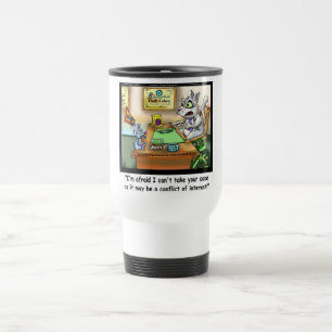 Caneca Térmica Fluffy Cohen Atty @Claw Funny Cat & Lawyer