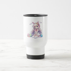 Caneca Térmica fofo coelho de anime da Páscoa