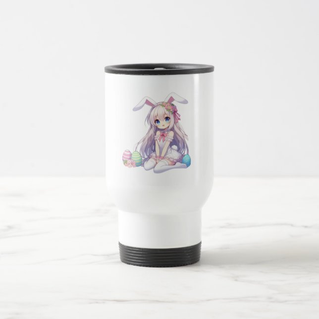Caneca Térmica fofo coelho de anime da Páscoa (Centro)