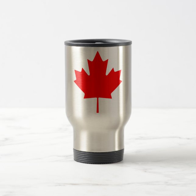 Caneca Térmica Folha de Mapeamento do Canadá (Centro)
