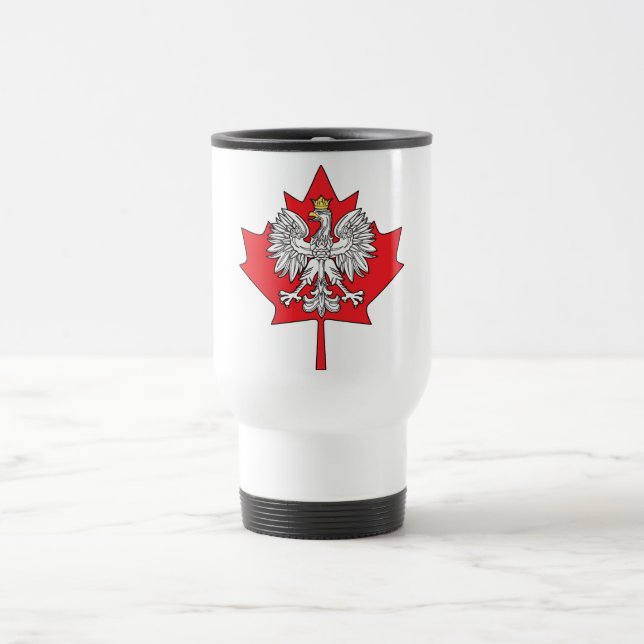 Caneca Térmica Folha de Mapeamento Polonês Canadense (Centro)