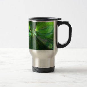 Caneca Térmica Folhagem abstrato Verde de Folhas