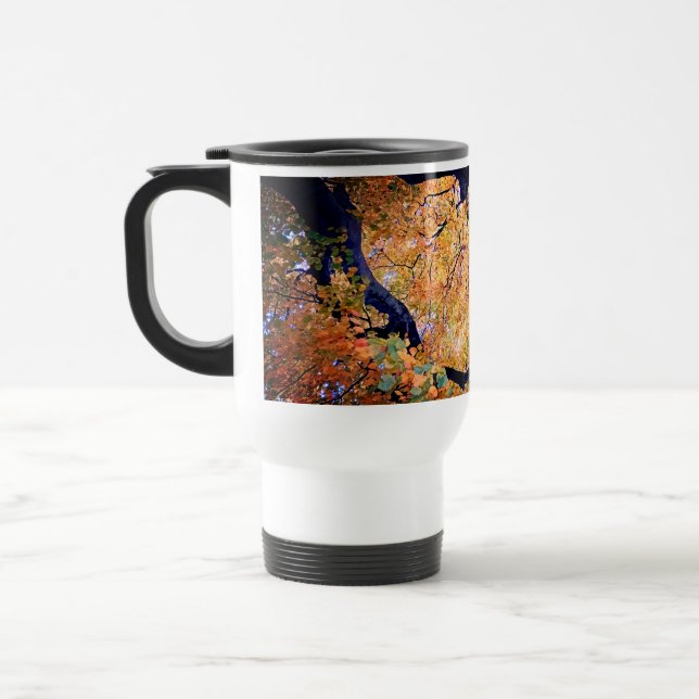Caneca Térmica Folhas amarelas e laranja (Esquerda)