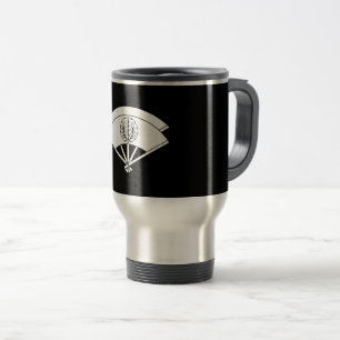 Caneca Térmica Folhas de carvalho abraçando em leques em camadas