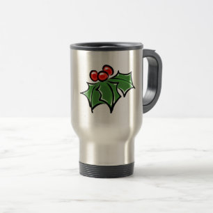 Caneca Térmica Folhas do azevinho