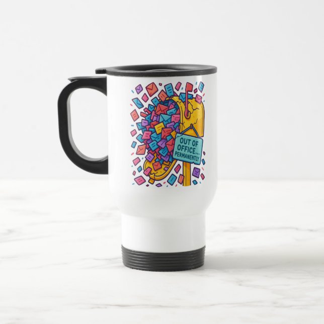 Caneca Térmica Fora do Escritório para sempre: Meltdown da Caixa  (Esquerda)