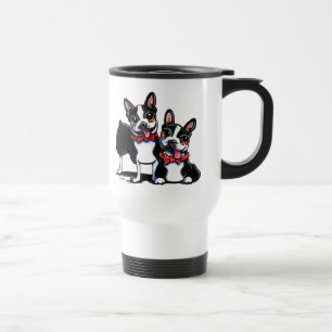 Caneca Térmica Fora-Trela Art™ dos terrier de Bowtie Boston
