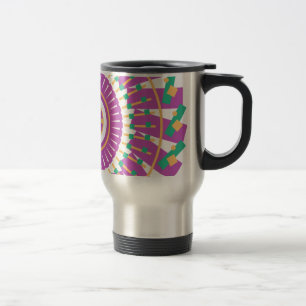 Caneca Térmica formas de padrão geométrico de mandala