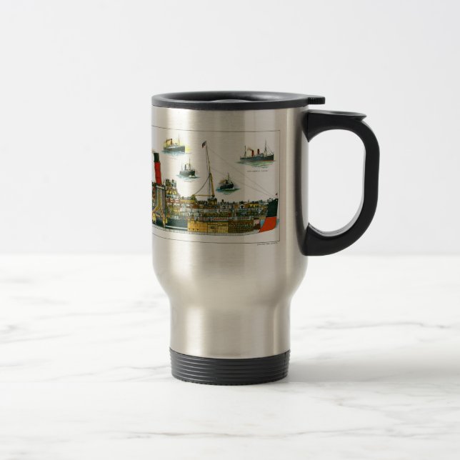 Caneca Térmica Forro de oceano britânico RMS da litografia do (Direita)