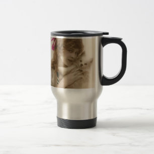 Caneca Térmica Foto antiga vitoriana e cão