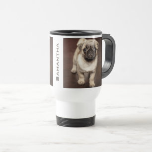 Caneca Térmica Foto bonito personalizada do filhote de cachorro