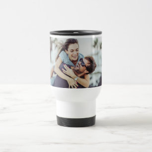 Caneca Térmica Foto de casal favorito simples e moderno