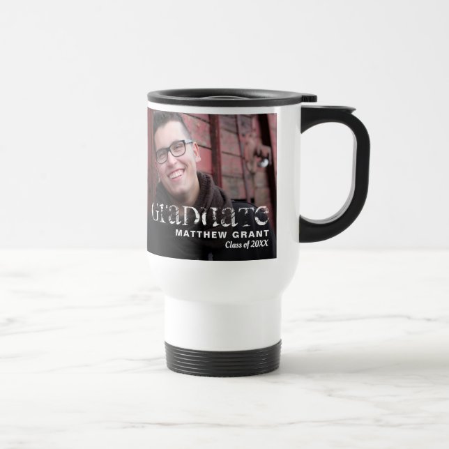 Caneca Térmica Foto de Celebração de Formatura na Moda (Direita)