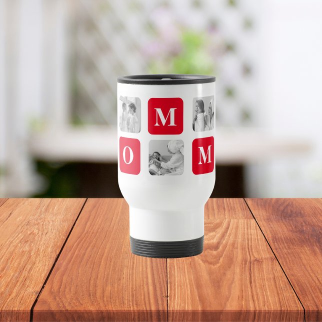 Caneca Térmica Foto de Colagem de Tendy e Presente de Melhor Mamã (Criador carregado)