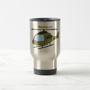 Caneca Térmica Foto de helicóptero de camoflagem do exército