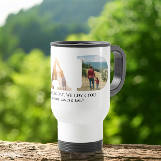 Caneca Térmica Foto do Dia de os pais Personalizado do pai (Criador carregado)