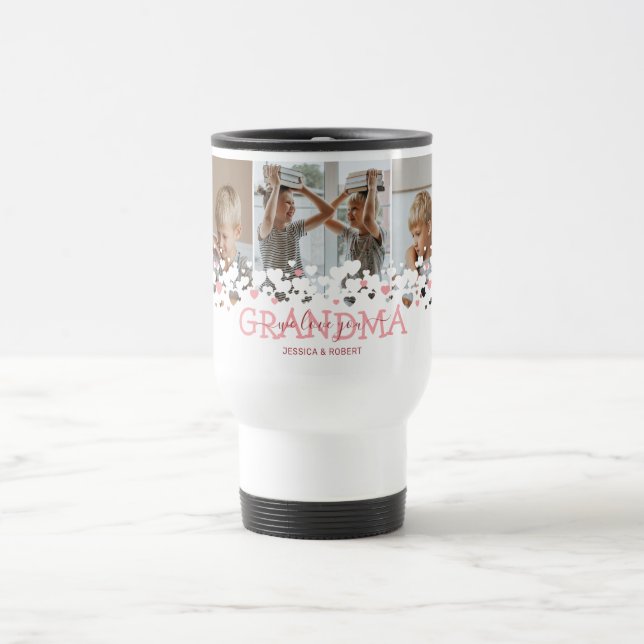 Caneca Térmica Foto Fofo Nós Amamos Você Vovó (Centro)