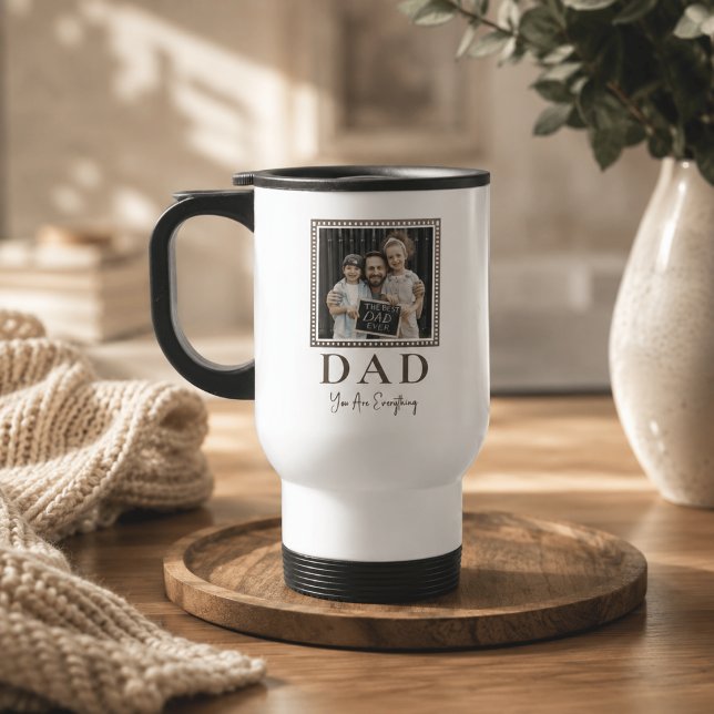 Caneca Térmica Foto Moderna Personalizada do Papai (Criador carregado)