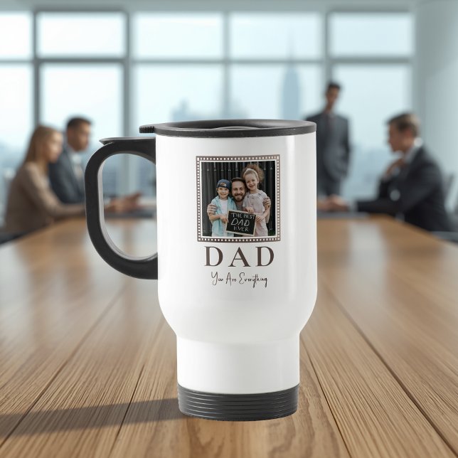 Caneca Térmica Foto Moderna Personalizada do Papai (Criador carregado)