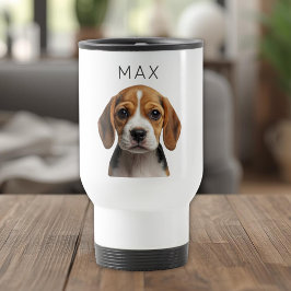 Caneca Térmica Foto & Nome de Cachorro Personalizado