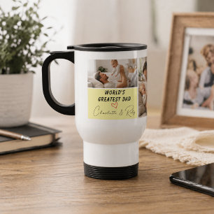 Caneca Térmica Foto Personalizada do Melhor Pai do Mundo   Dia do