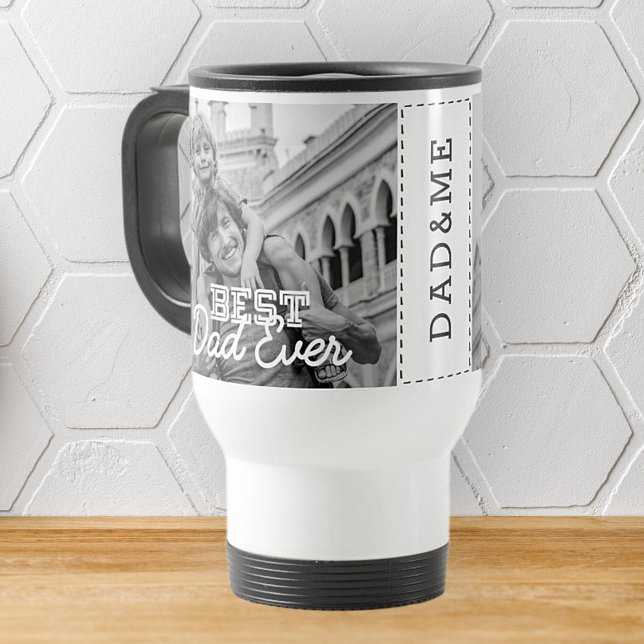 Caneca Térmica Foto personalizada do melhor Pai já Legal e modern (Criador carregado)