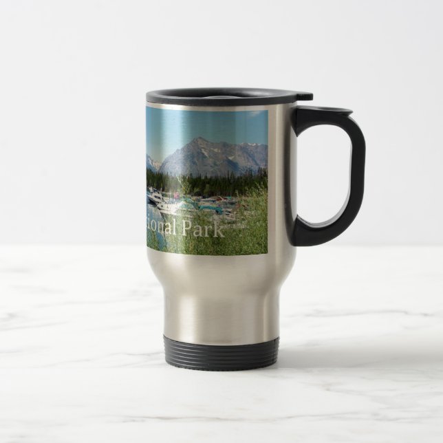 Caneca Térmica Fotografia da paisagem do Grand Teton National Par (Direita)