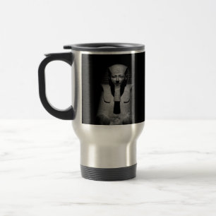 Caneca Térmica Fotografia do Faraó Rei Preto e Branco