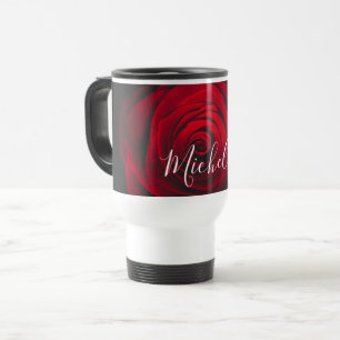Caneca Térmica Fotografia personalizada da colheita da rosa verme
