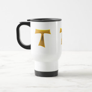 Caneca Térmica Franciscan Tau Cross Pax Et Bonum Dourado Metálic