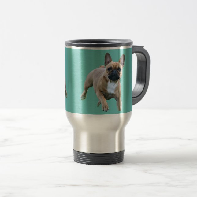 Caneca Térmica Französische Bulldogge Sprung French Bulldog (Frente Esquerda)