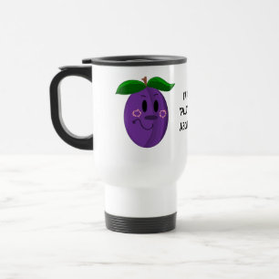 Caneca Térmica Fruta Ameixa de Desenho com Dito