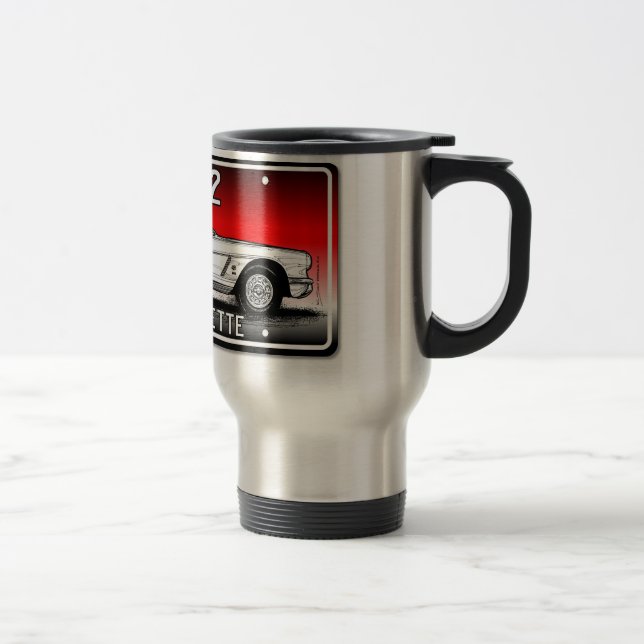 Caneca Térmica Fundo 1962 Arte-Vermelho da matrícula de C1 (Direita)