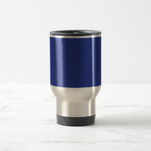 Caneca Térmica Fundo Azul Escuro Sólido Design Minimalista Ousa