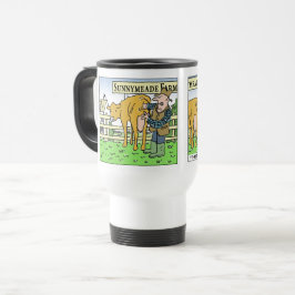 Caneca Térmica Funny Dairy Farmer no Dia Aberto da Fazenda