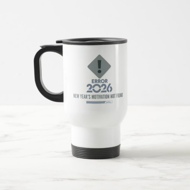 Caneca Térmica Funny Error 2026 Motivation Commuter Travel Mug (Esquerda)