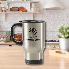 Caneca Térmica Funny My Brain is on Airplane Mode Coworker Gift