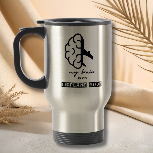 Caneca Térmica Funny My Brain is on Airplane Mode Coworker Gift (Criador carregado)
