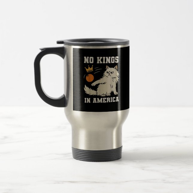 Caneca Térmica Funny No Kings in America Retro Classic Style (Esquerda)