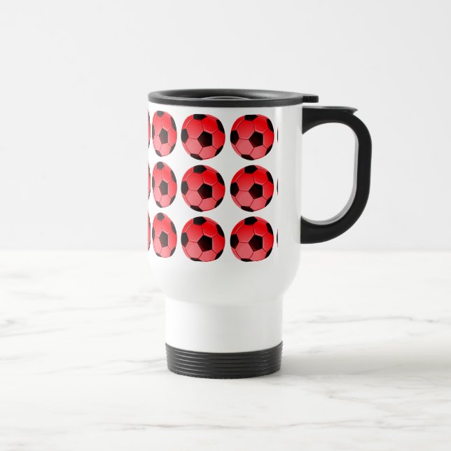 Caneca Térmica Futebol americano vermelho ou bola de futebol da a (Direita)