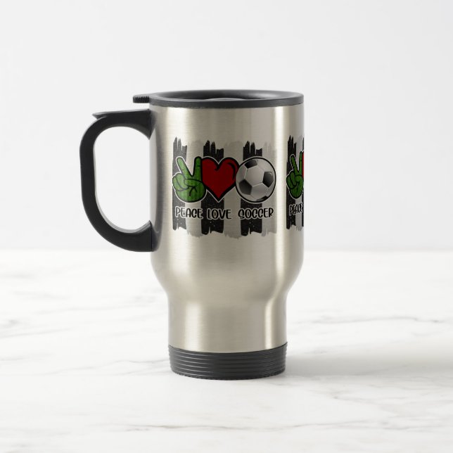 Caneca Térmica Futebol Paz e Amor (Esquerda)
