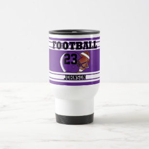 Caneca Térmica Futebol roxo e branco