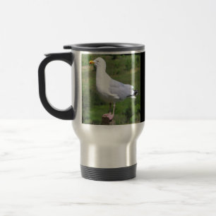 Caneca Térmica Gaivota Campo de Grama Prado Vida Selvagem Costa